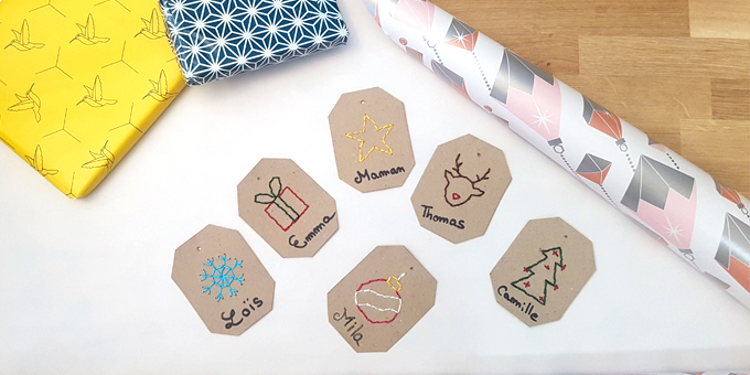 Créez des jolies étiquettes brodées pour vos cadeaux – Le Blog Quo